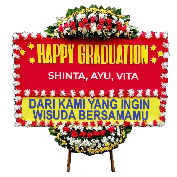 Bunga Papan Wisuda Happy Graduations - Bunga Papan Nusantara