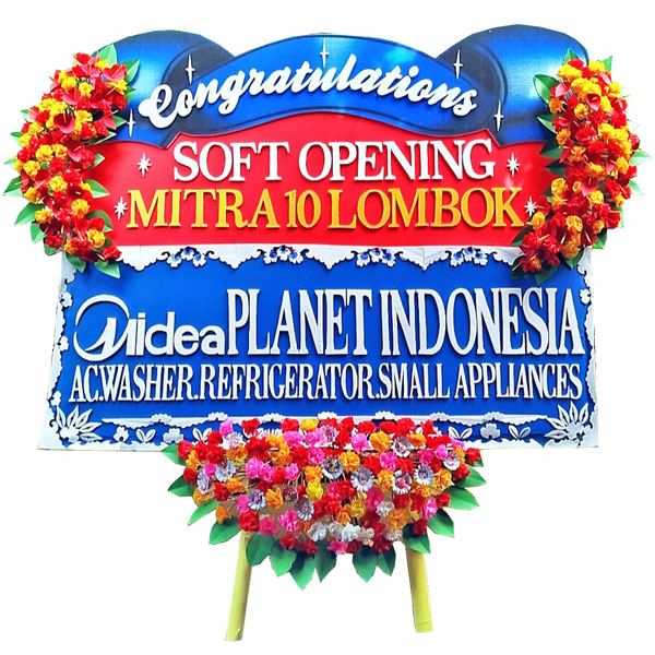 bunga papan mataram congratulations soft opening mitra 10 lombok harga 1 juta 500 ribu