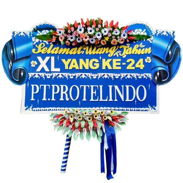 bunga papan mataram selamat ulang tahun XL yang ke protelindo harga 1 juta