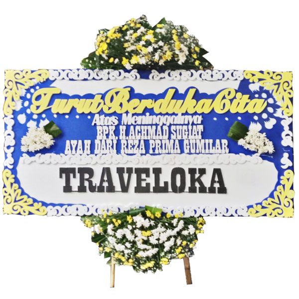 bunga papan purwakarta turut berduka cita atas meninggalnya bapak traveloka harga 650 ribu