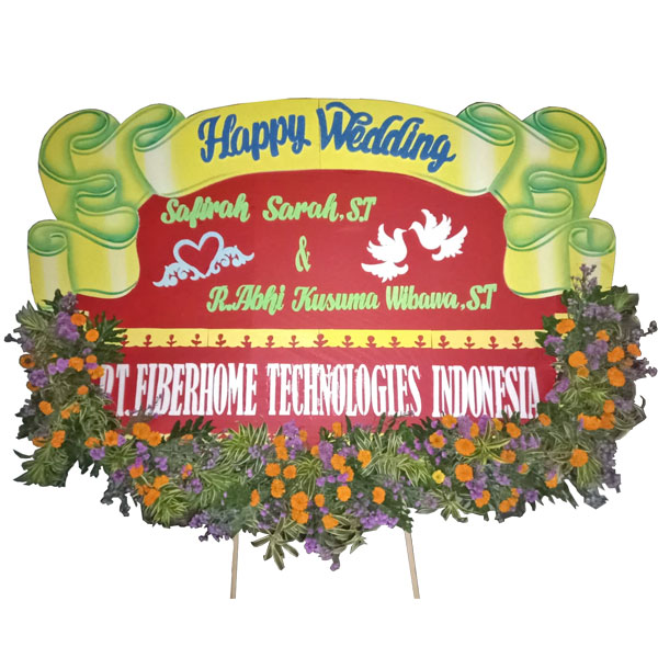 bunga papan malang murah happy wedding fiberhome technologies indonesia harga 1 juta